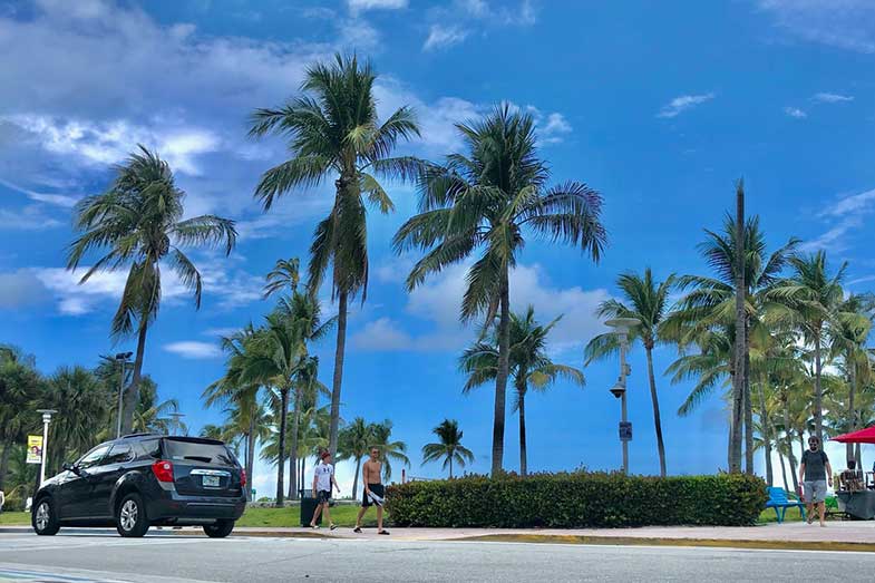 Miami Beach, Florida, Cars, People