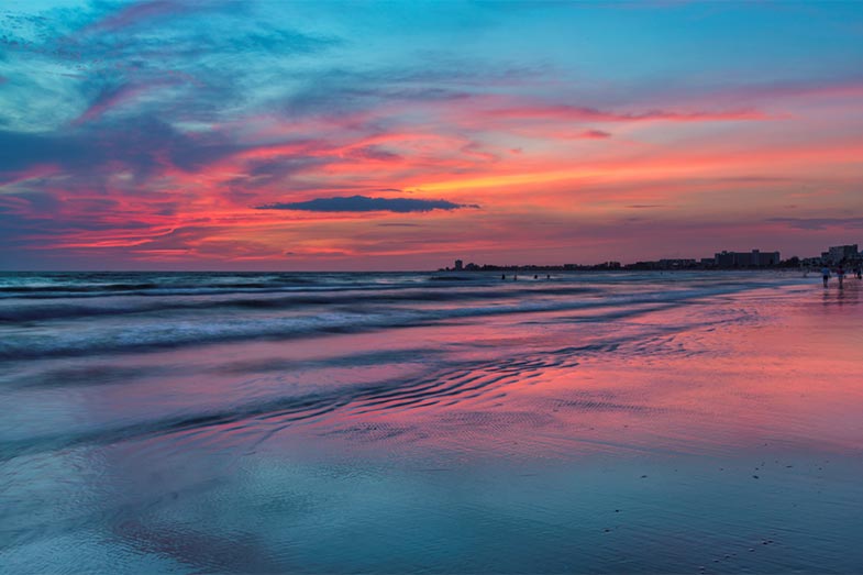 Pink Sunset at Siesta Key Beach, Florida