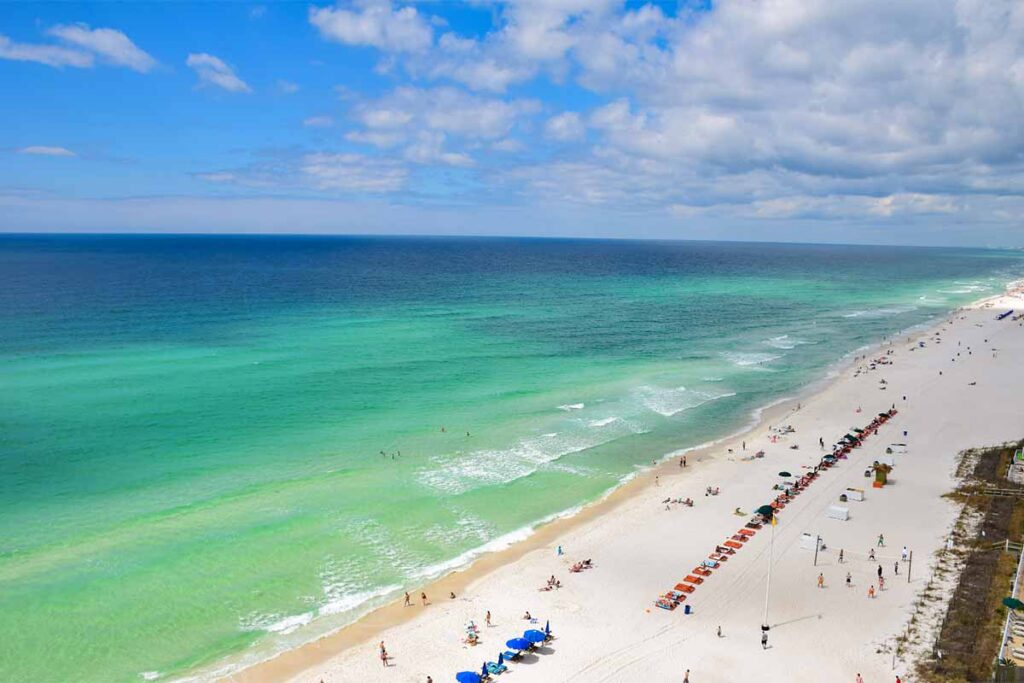 Aerial View of Destin, Florida, Beach, USA