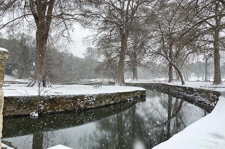Brackenridge Park, San Antonio, Winter Snow