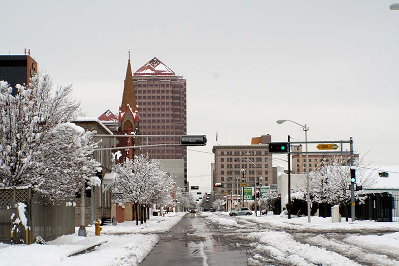 Downtown Albuquerque Snow
