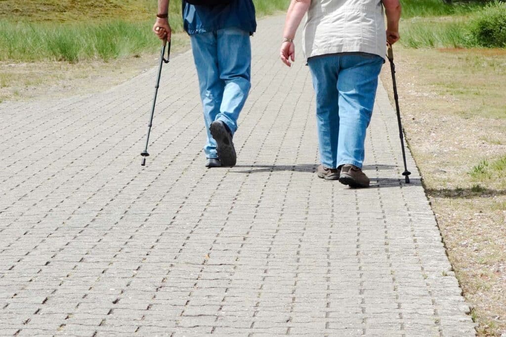 Seniors Walking on a Path